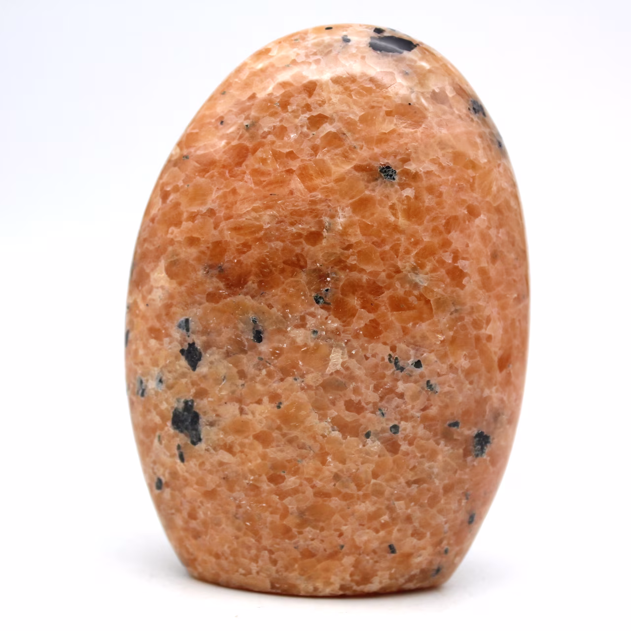 Roche polie en calcite orange
