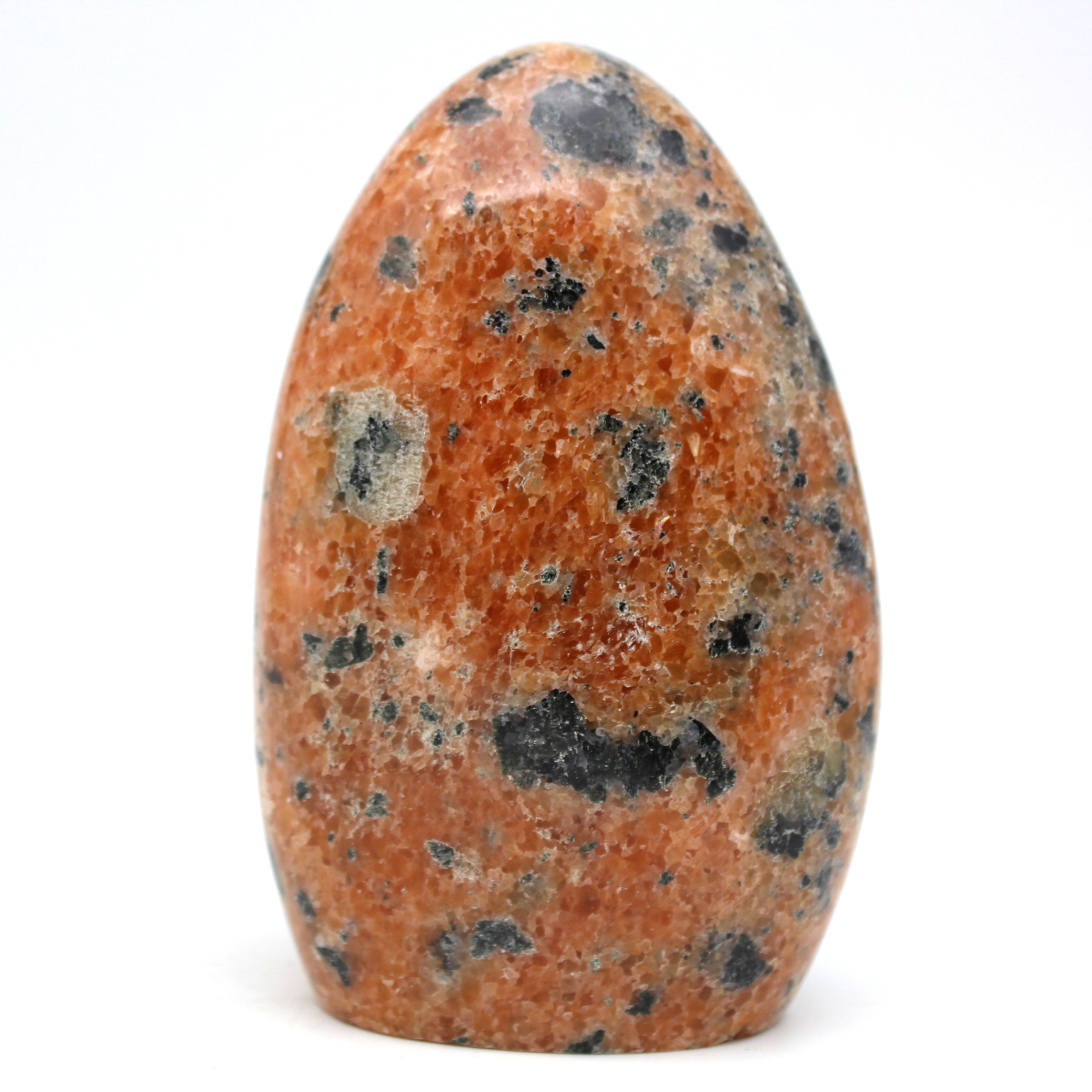Pierre de calcite orange polie