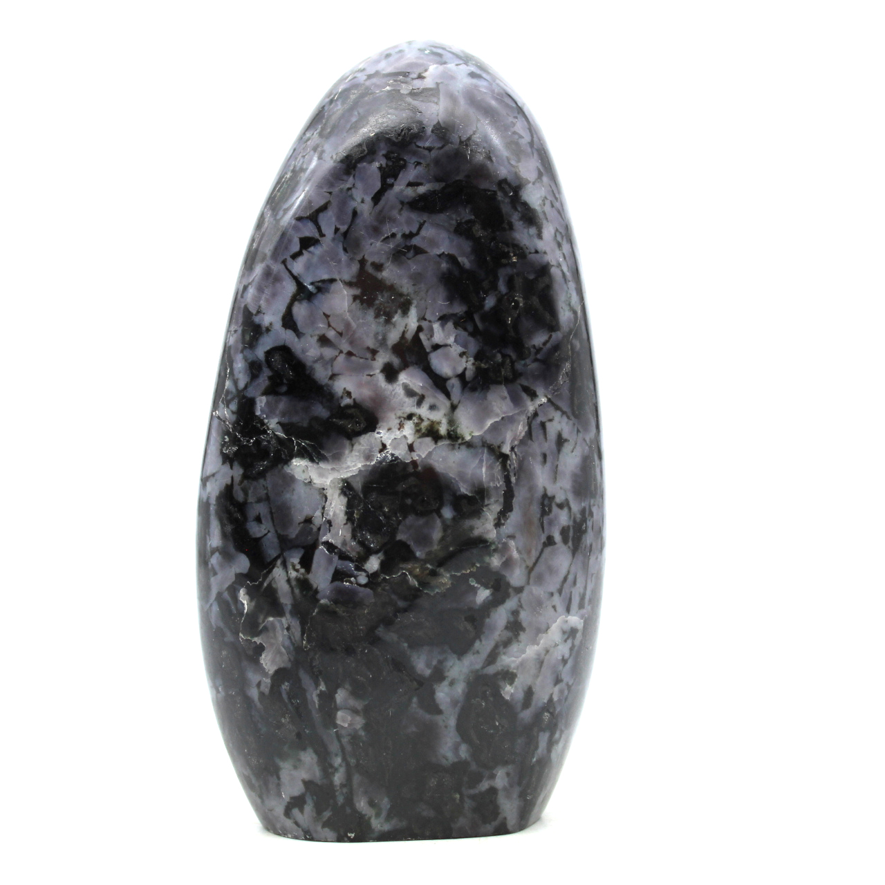 Roche en gabbro indigo naturel