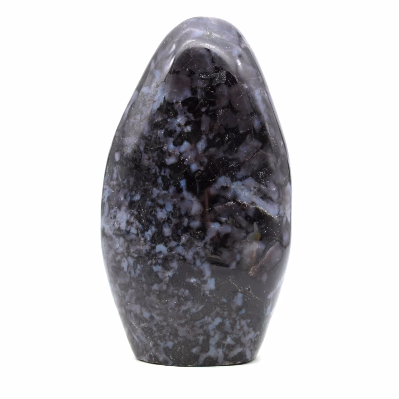 Forme libre polie en gabbro indigo