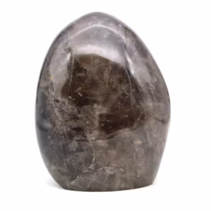 Pierre de quartz fumé polie