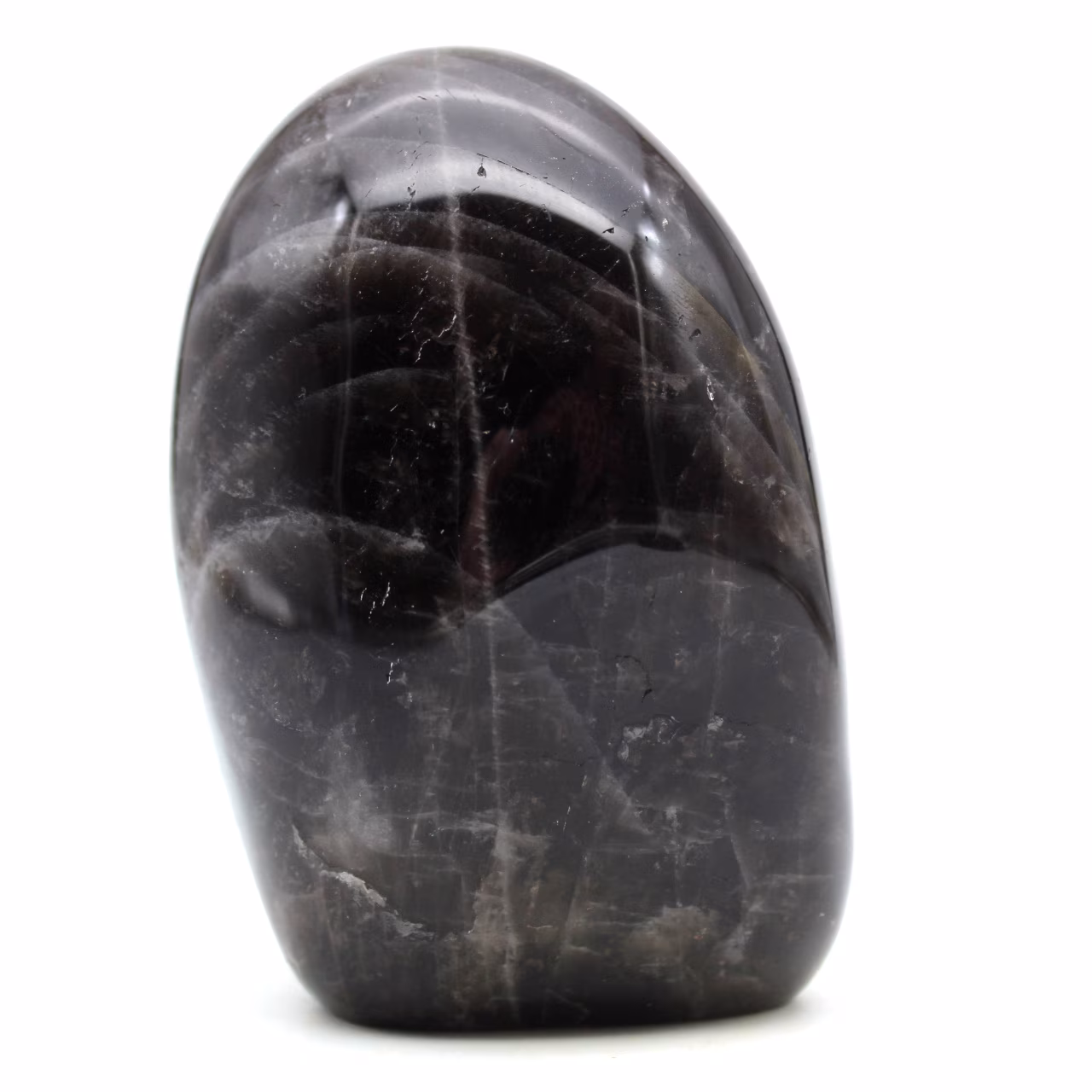 Pierre polie en quartz fumé