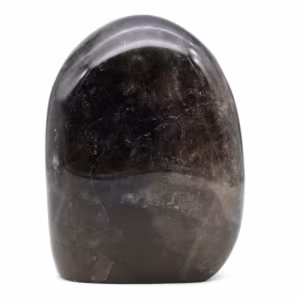 Forme libre polie en quartz fumé