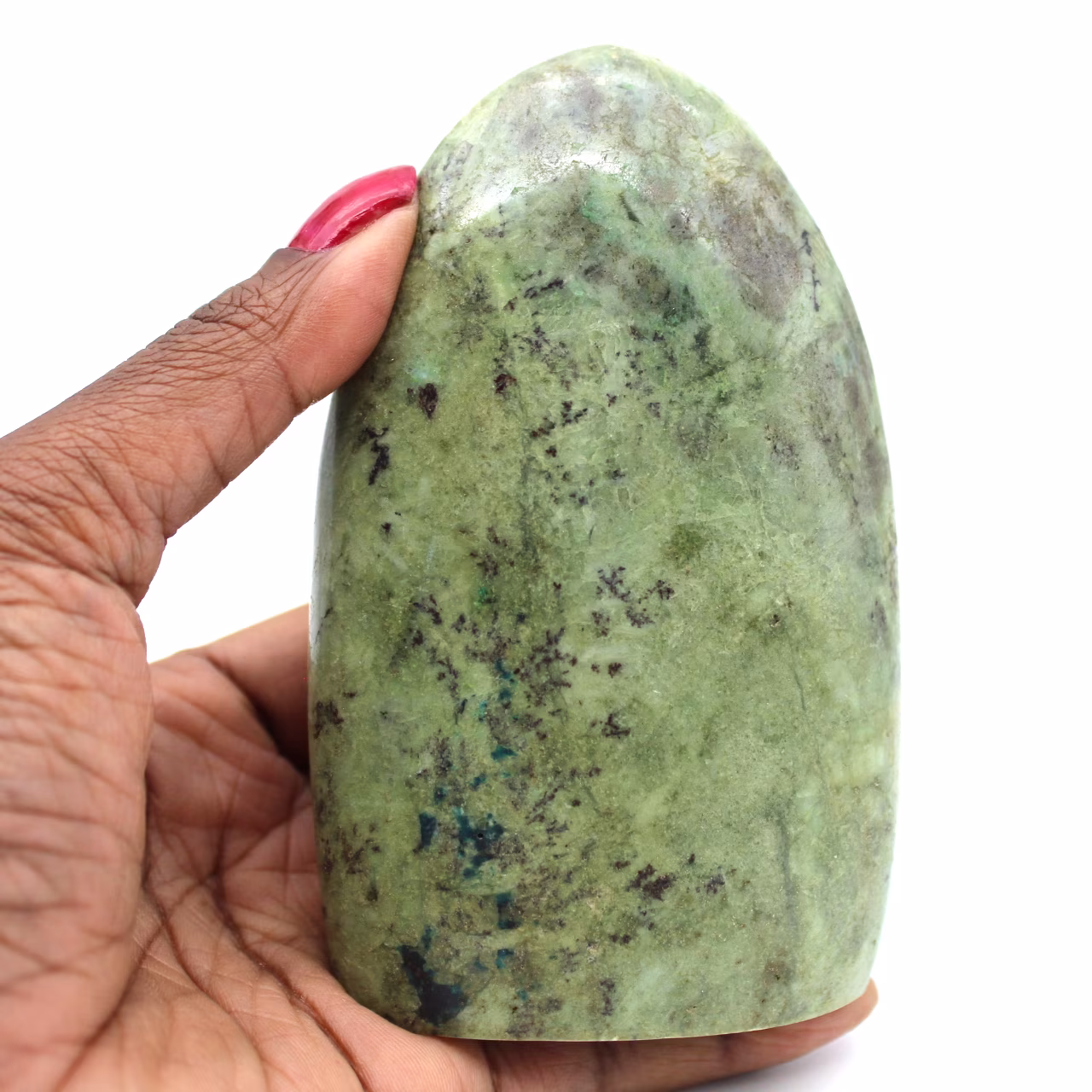 Pierre polie en feldspath vert
