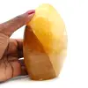 Pierre polie en quartz jaune - 0