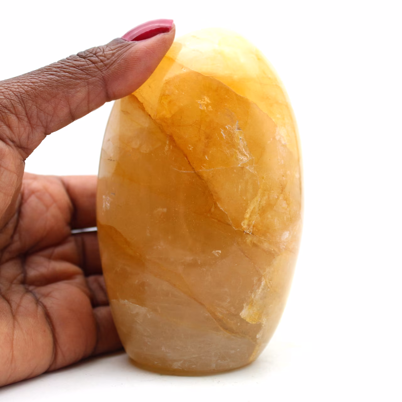 Quartz jaune poli