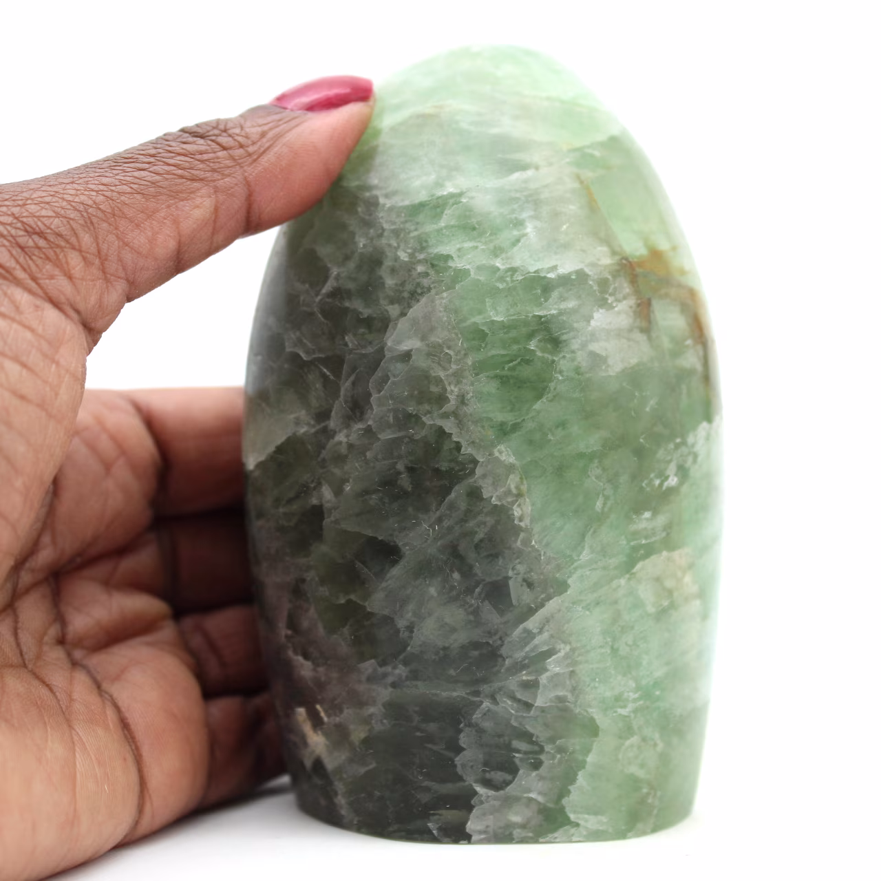 Pierre naturelle de fluorite verte