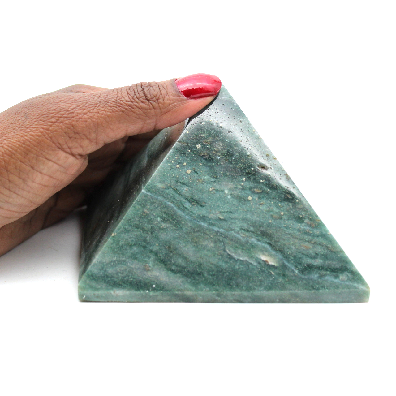 Pyramide en jaspe verte