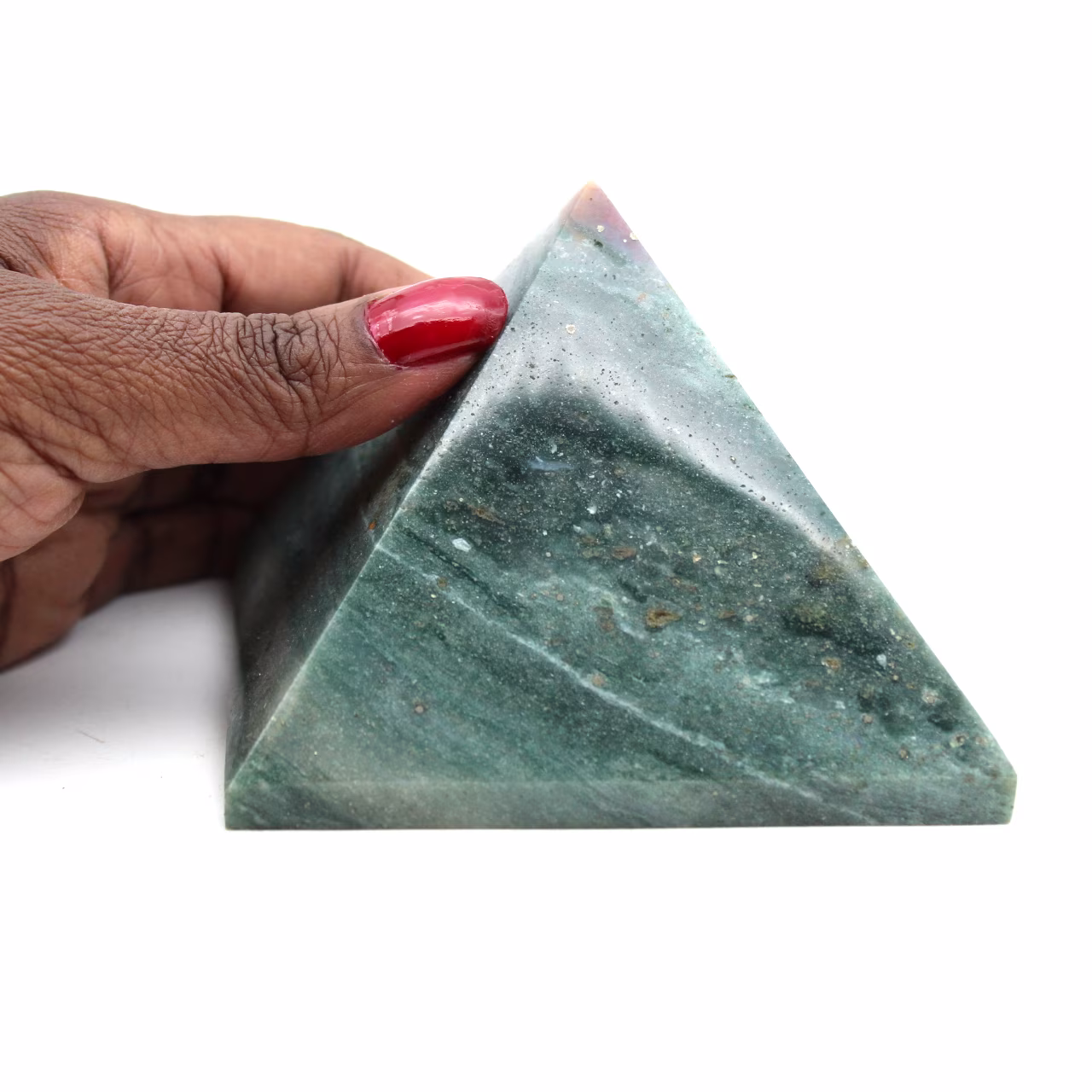 Pyramide en jaspe verte