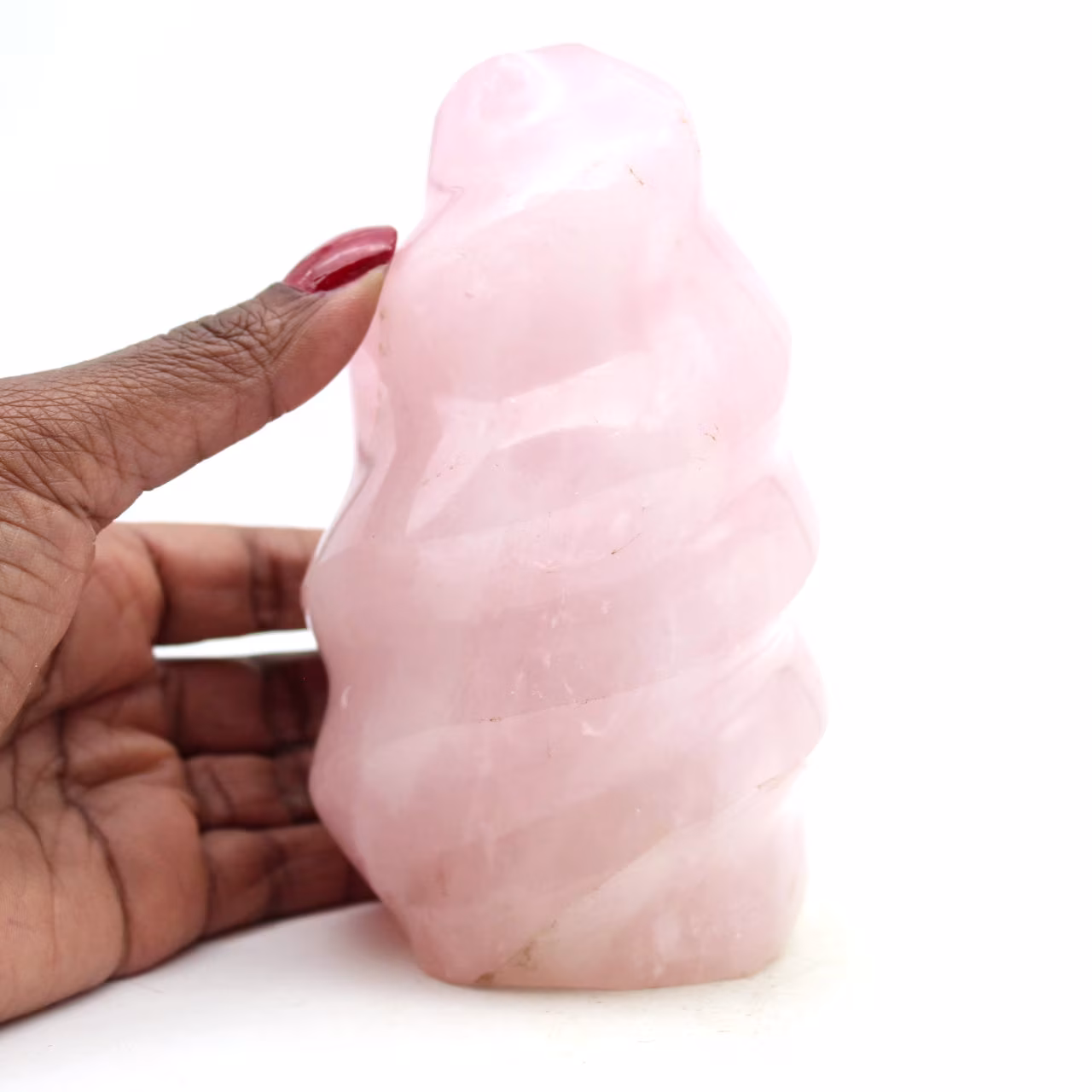 Flamme en quartz rose