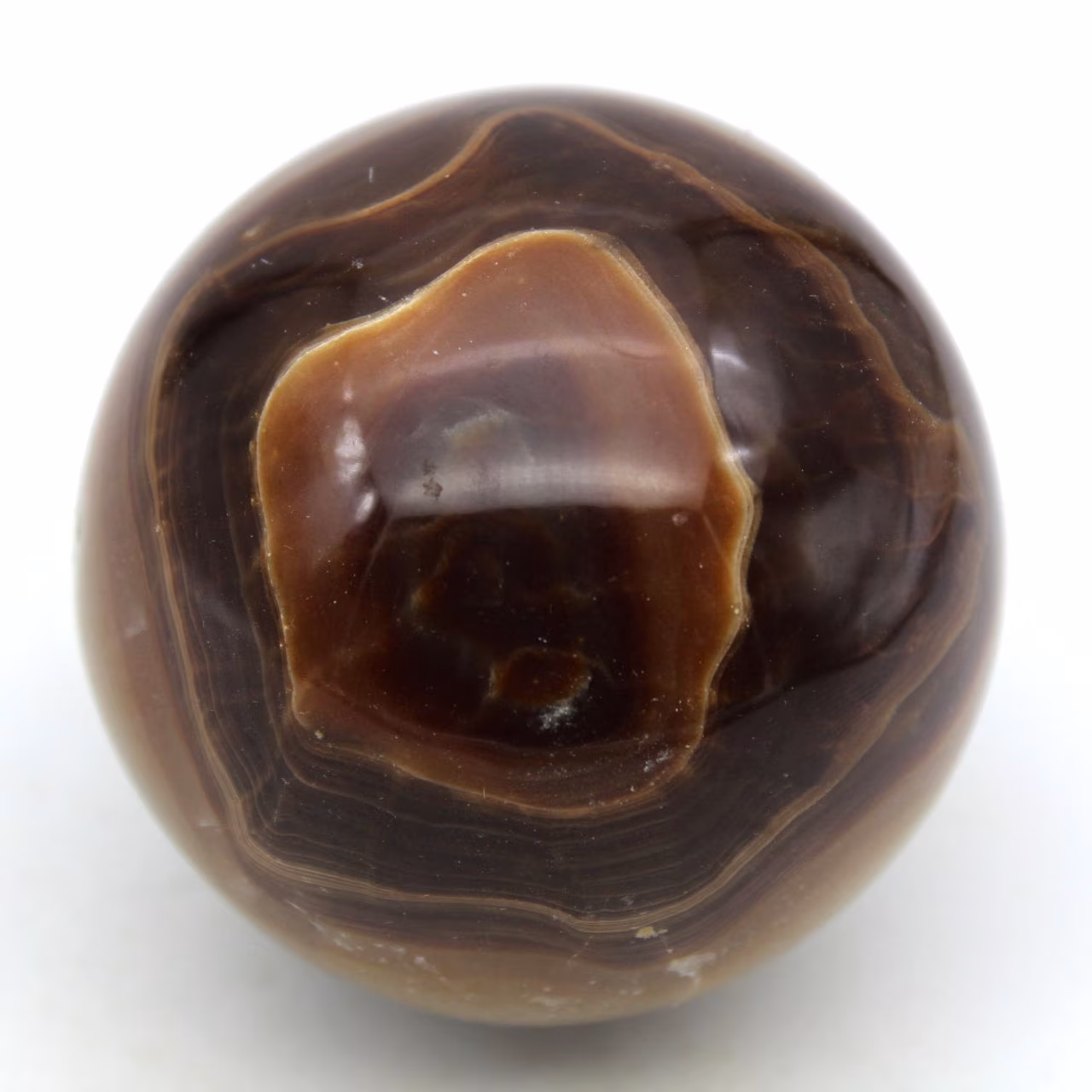 Sphère en calcite marron