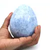 Oeuf minéral en calcite bleue - 0