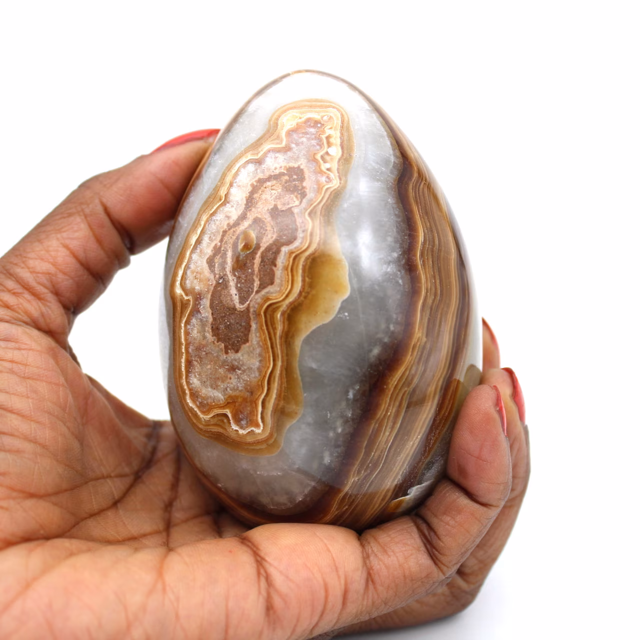 Oeuf minéral en agate