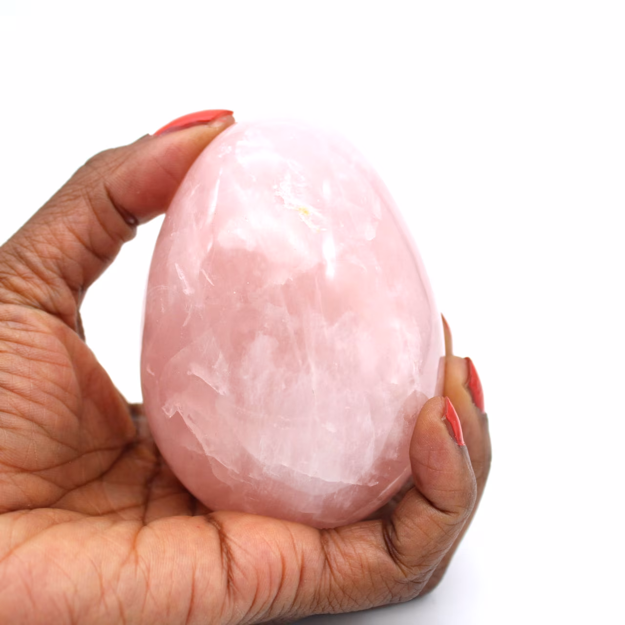 Oeuf minéral en quartz rose