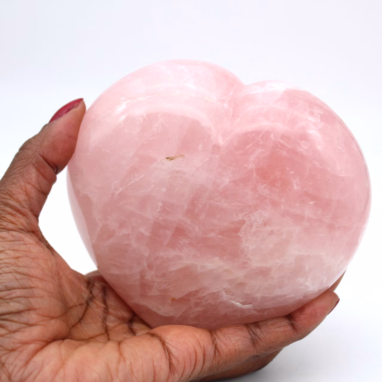 Coeur en quartz rose
