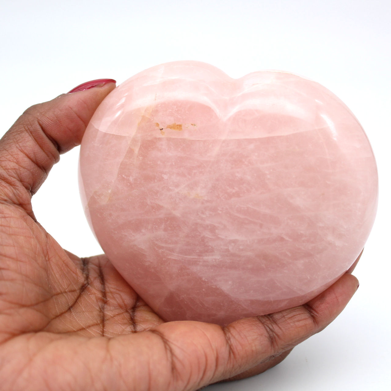 Coeur en quartz rose