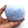 Coeur en calcite bleue - 0