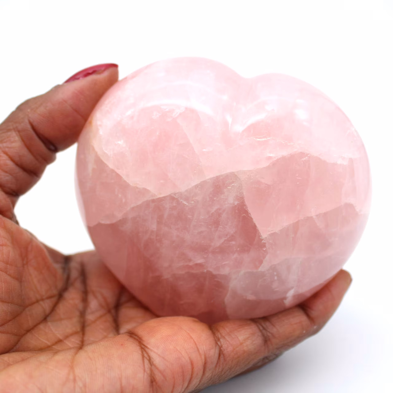 Coeur en quartz rose