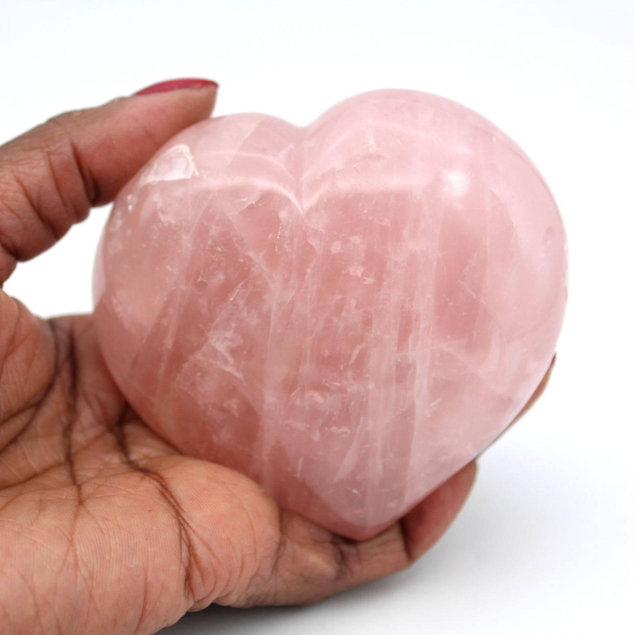 Coeur en quartz rose