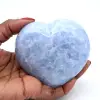 Coeur en calcite bleue - 0