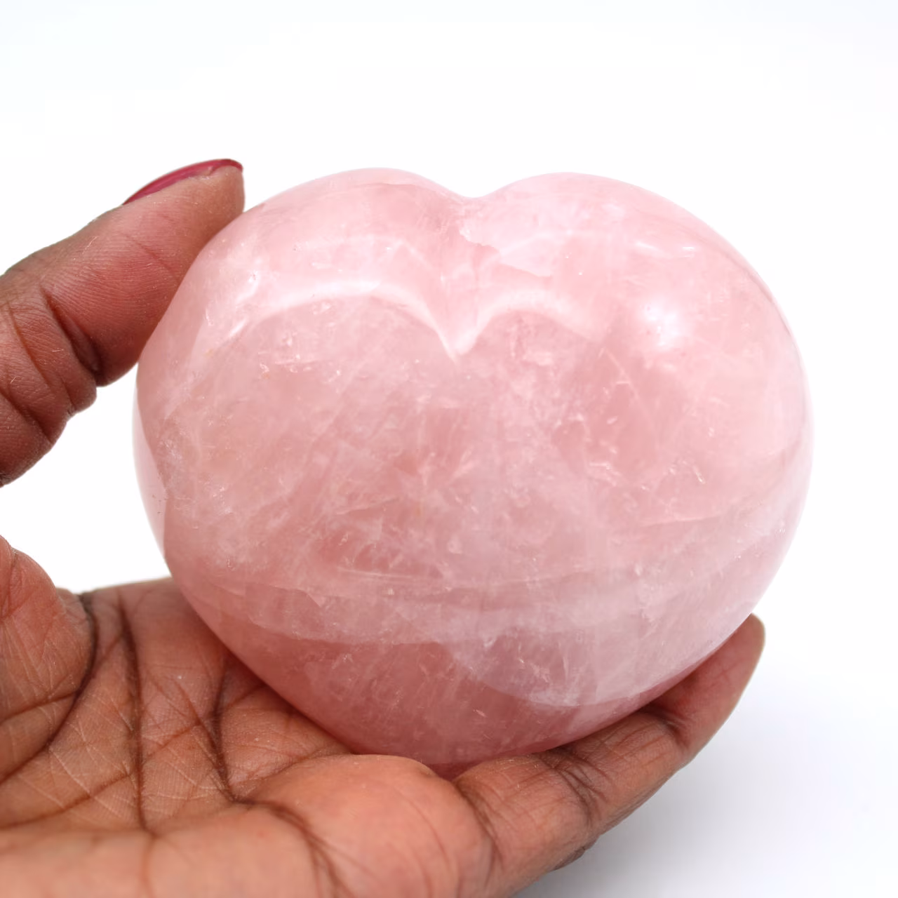 Coeur en quartz rose