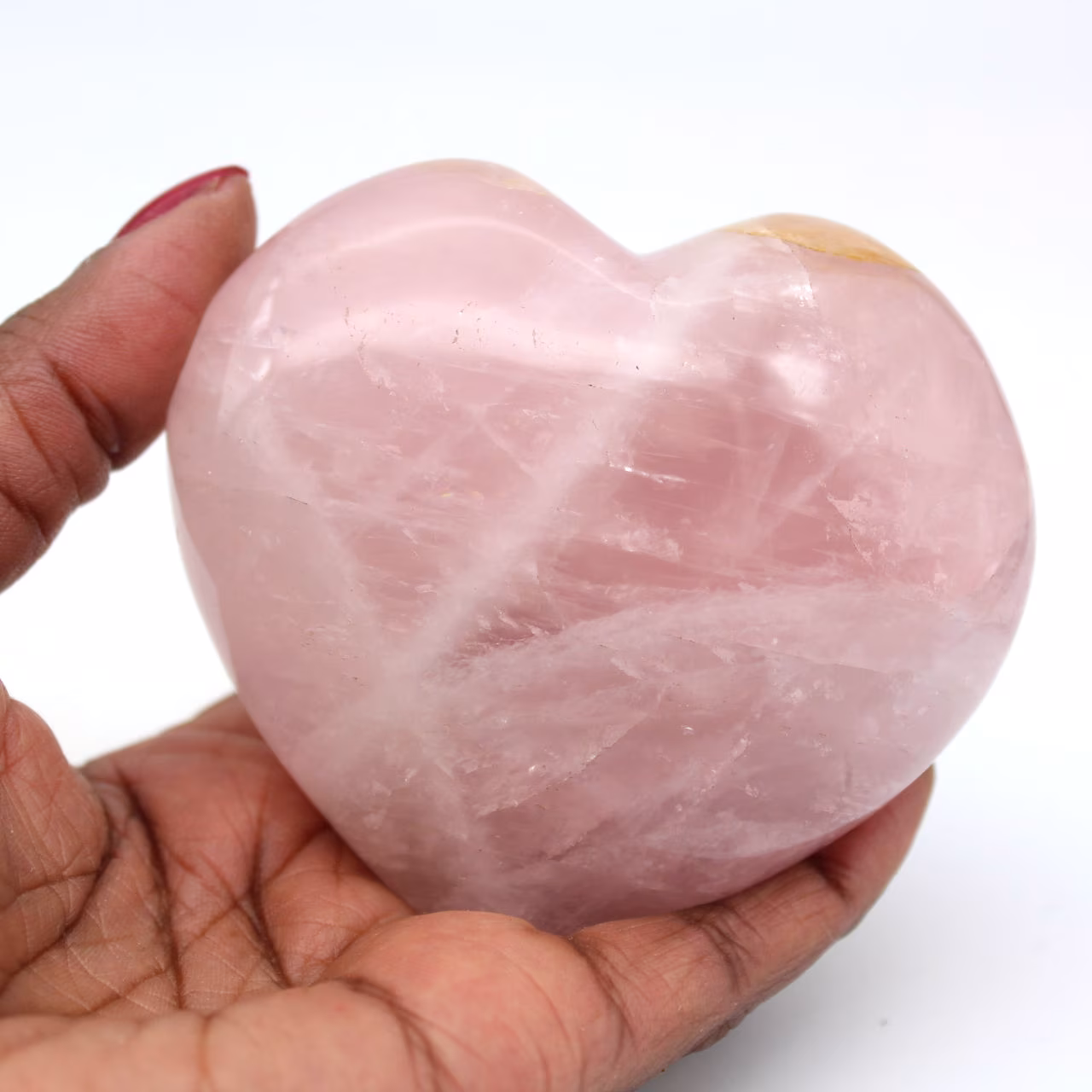Coeur en quartz rose