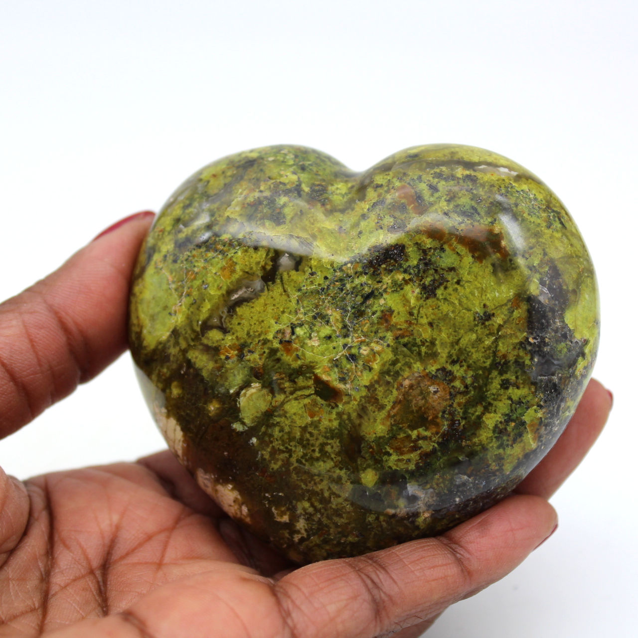 Coeur en opale verte