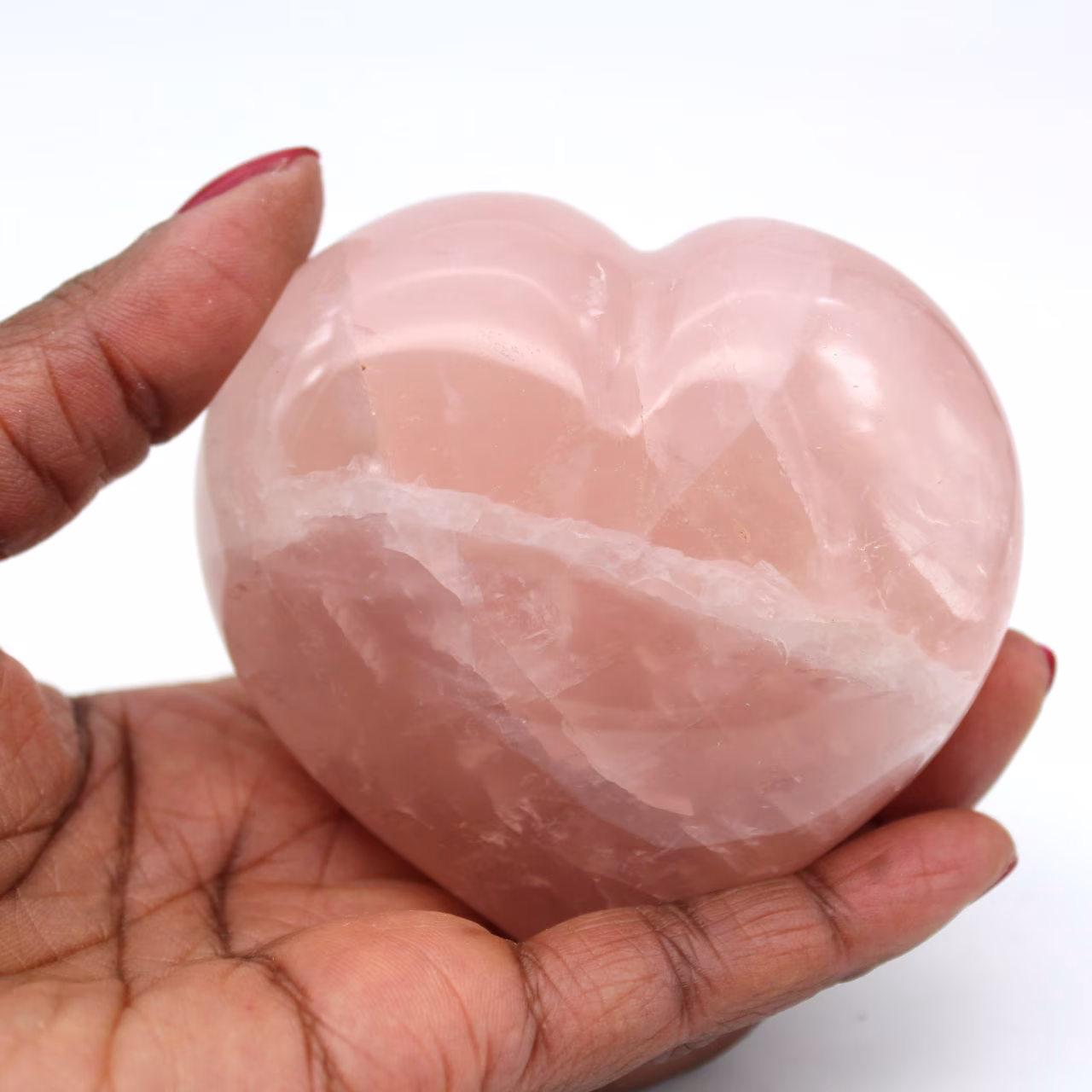 Coeur en quartz rose