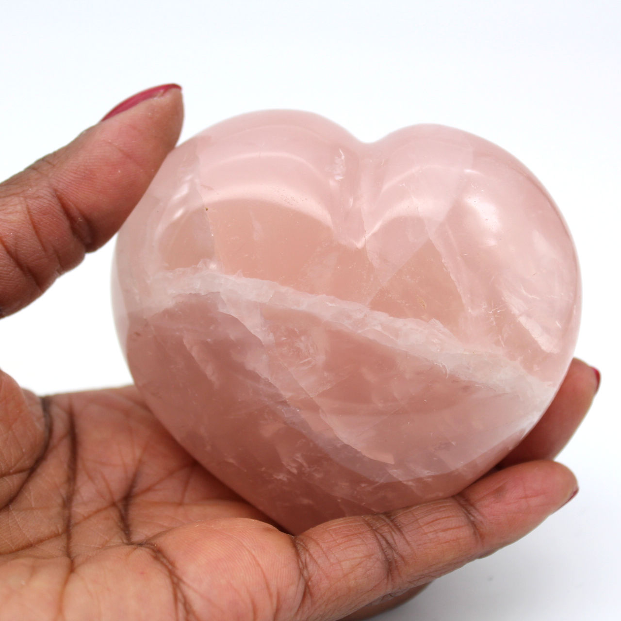 Coeur en quartz rose
