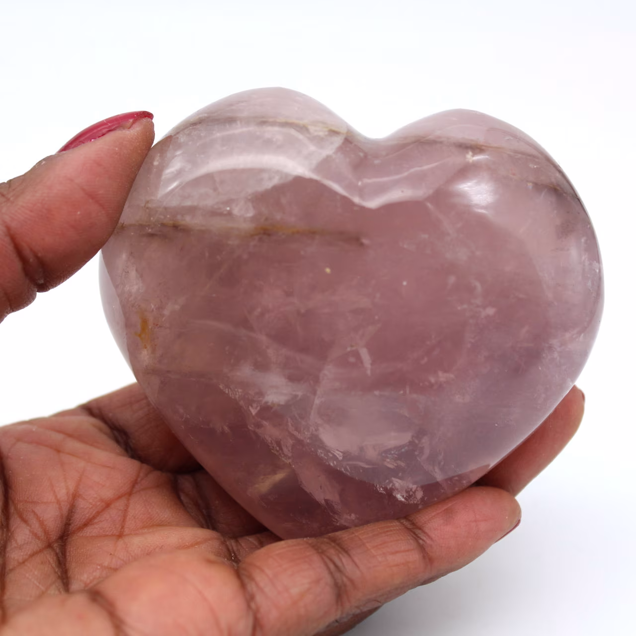 Coeur en quartz rose