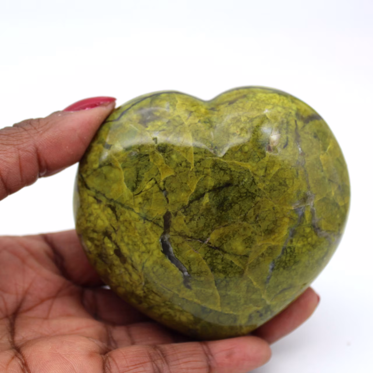 Coeur en opale verte