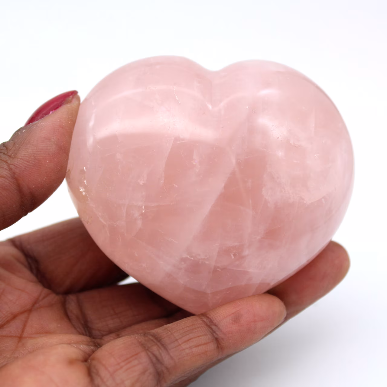 Coeur en quartz rose