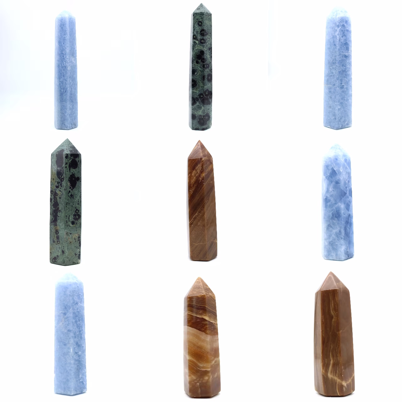 Prisme de calcite bleue