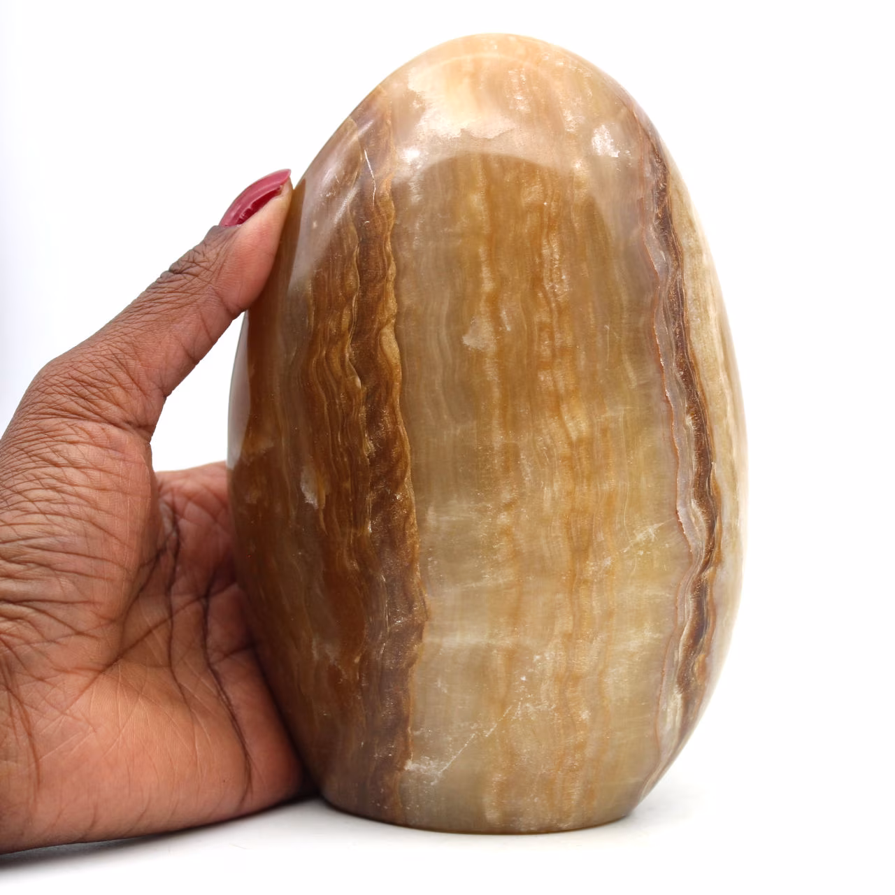 Forme libre en calcite miel