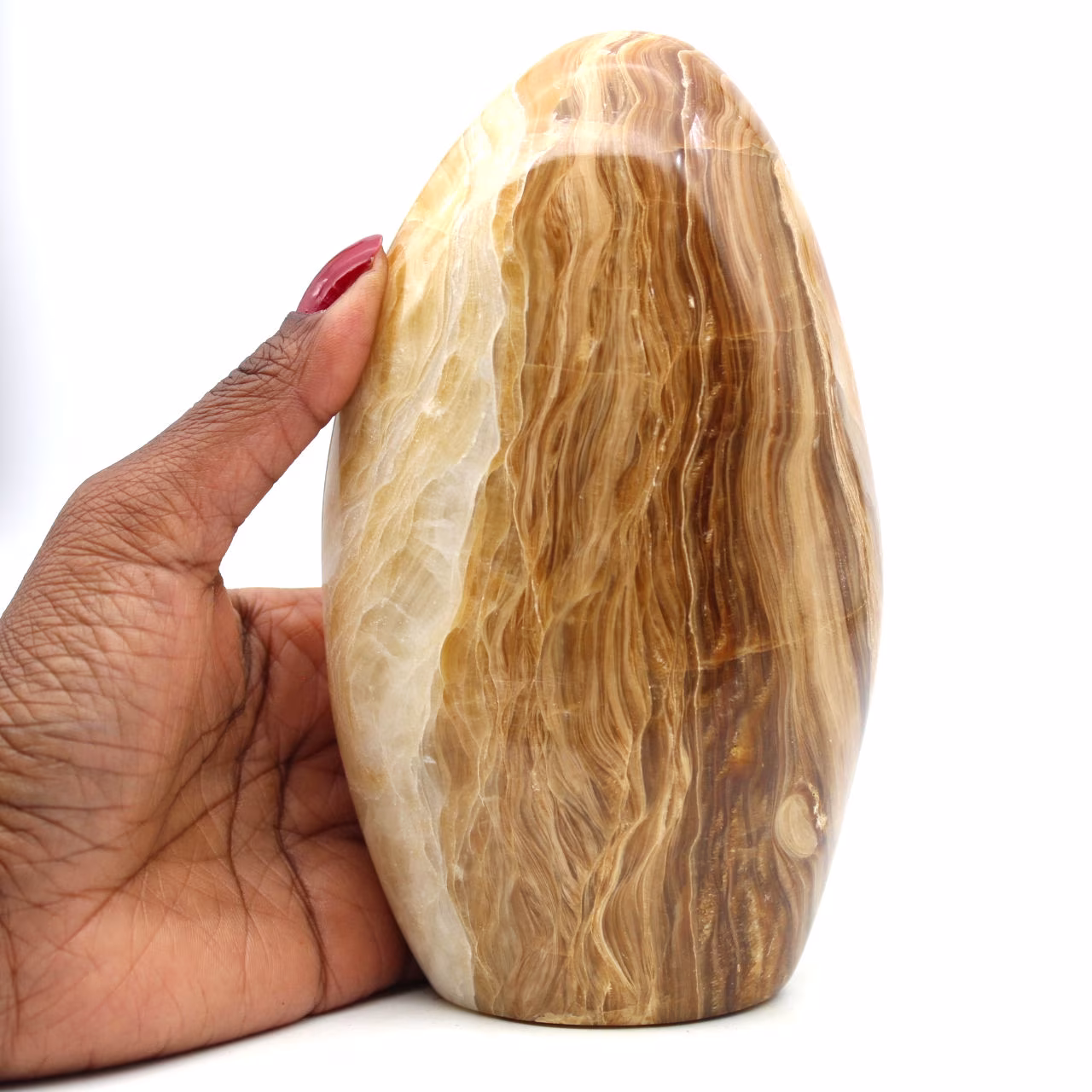 Forme libre calcite miel à poser