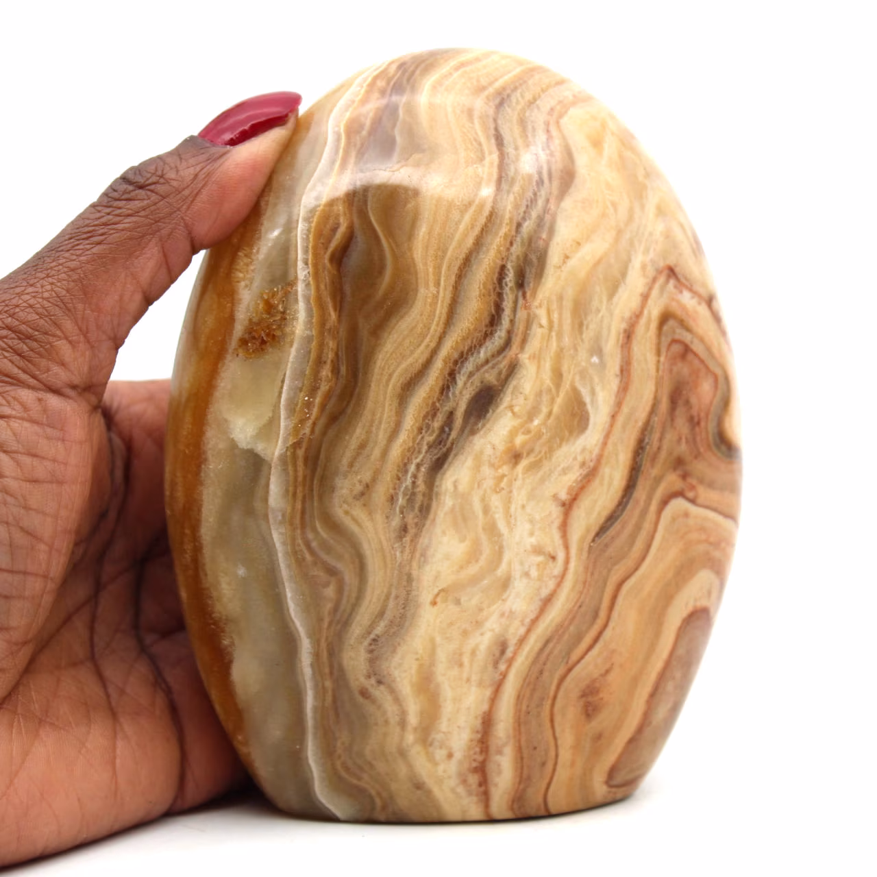 Forme libre calcite miel polie