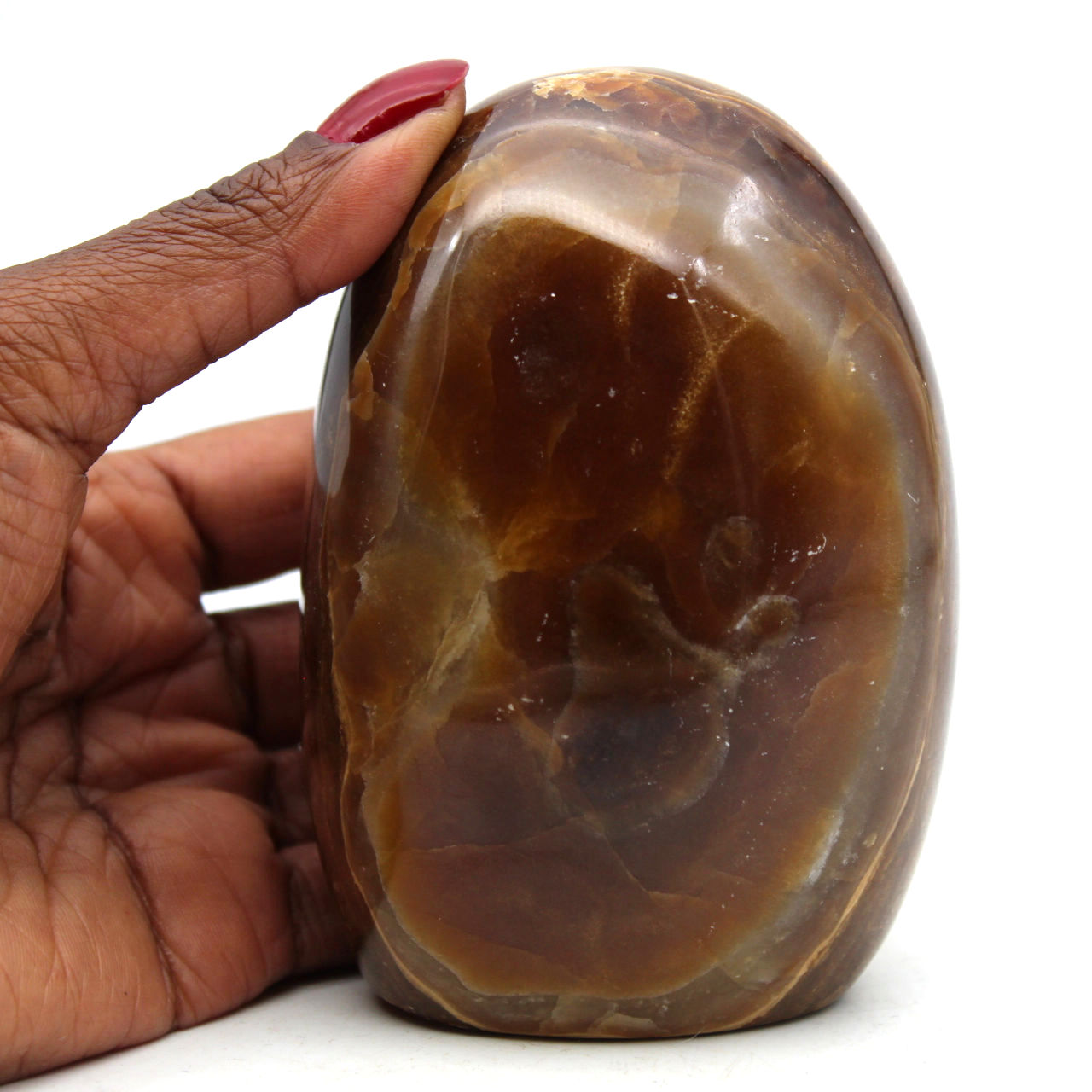Forme libre en calcite miel naturelle