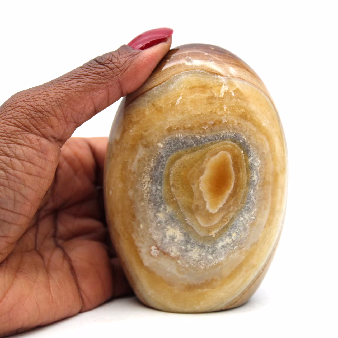 Forme libre calcite miel pour collection