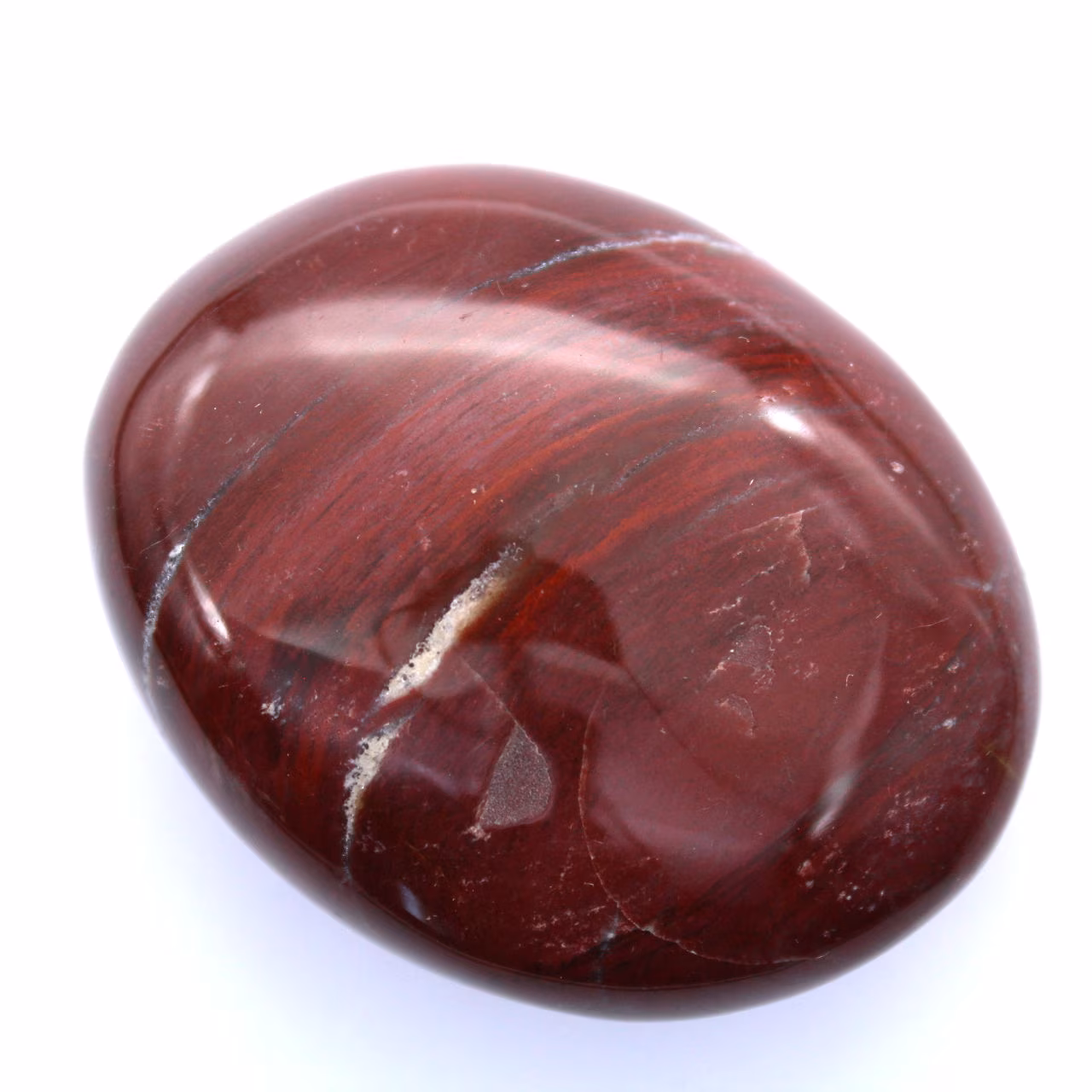 Galet en jaspe rouge