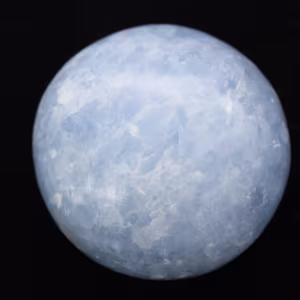 Galet en calcite bleue