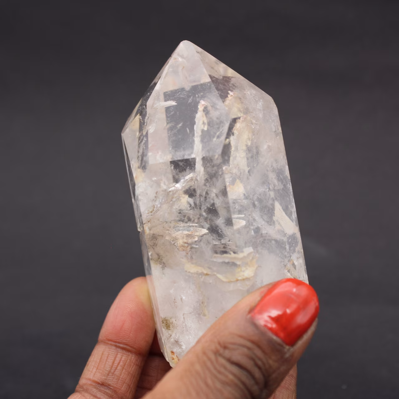 Prisme de cristal quartz avec inclusion