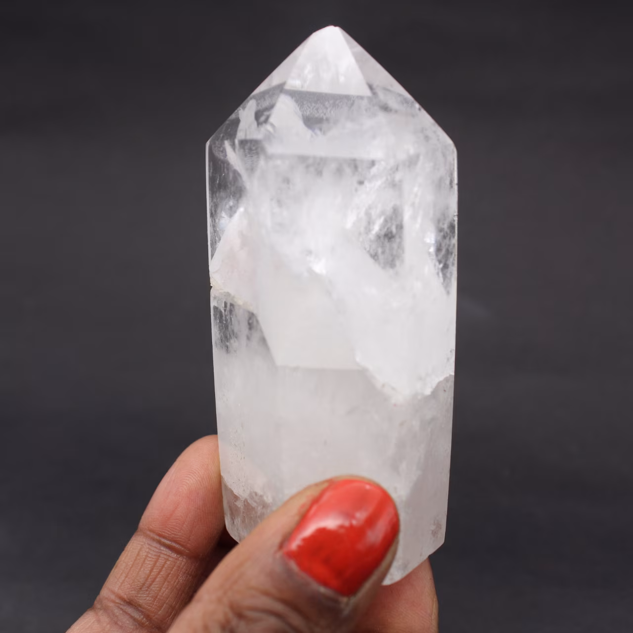 Prisme de quartz avec fantôme