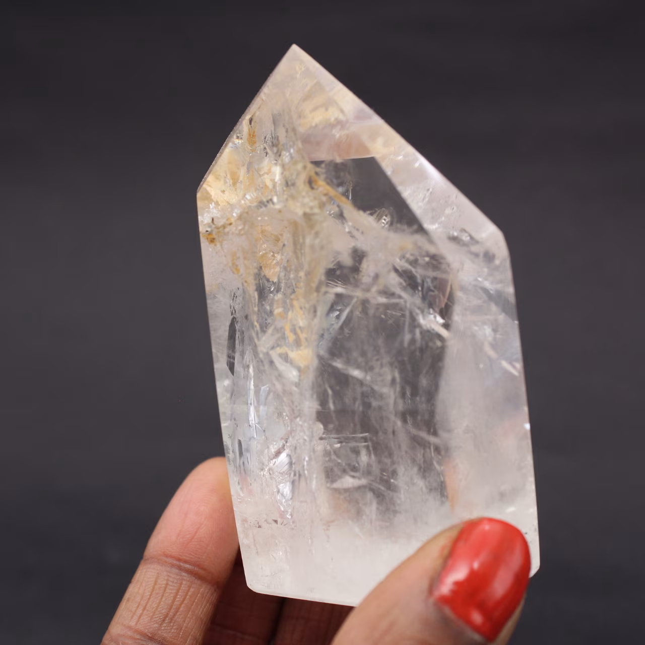 Prisme de quartz avec inclusion