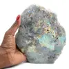 Labradorite blanche mi-brute naturelle de collection - 0
