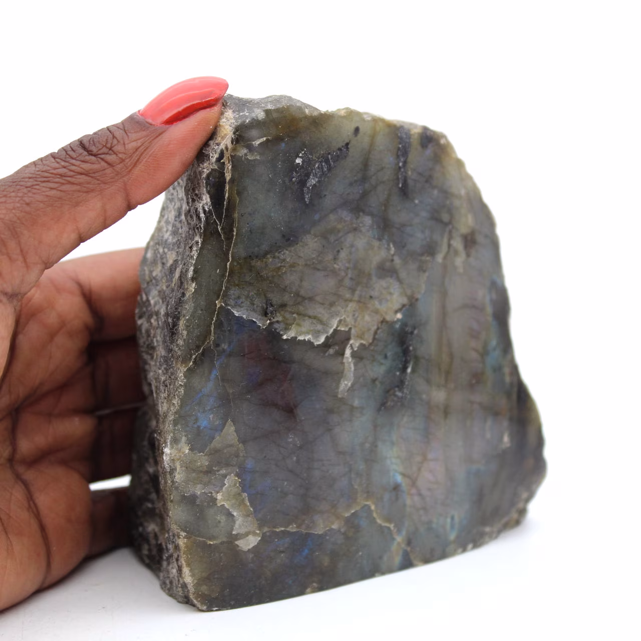 Labradorite ornementale mi-brute naturelle