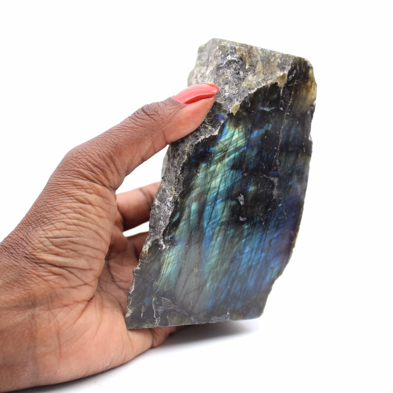 Labradorite mi-brute de madagascar