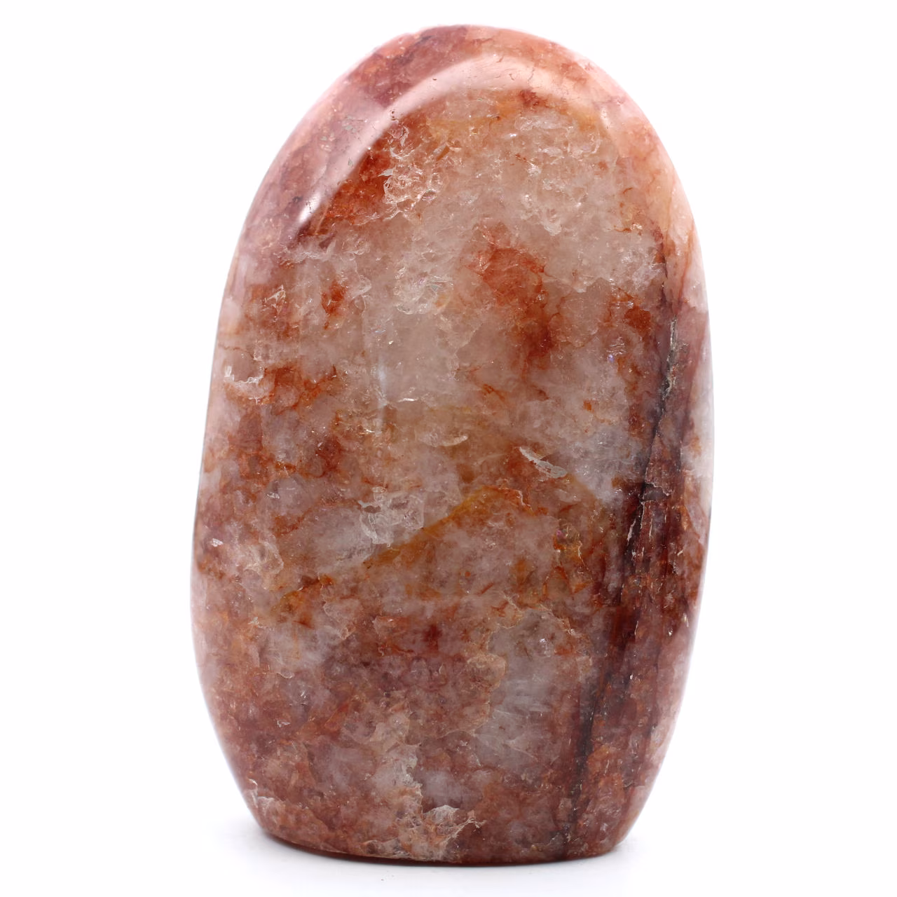 Roche polie en quartz rouge