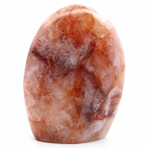 Pierre polie en quartz rouge