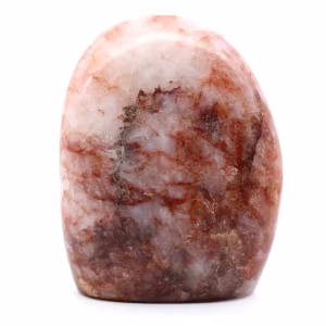 Pierre de quartz rouge polie