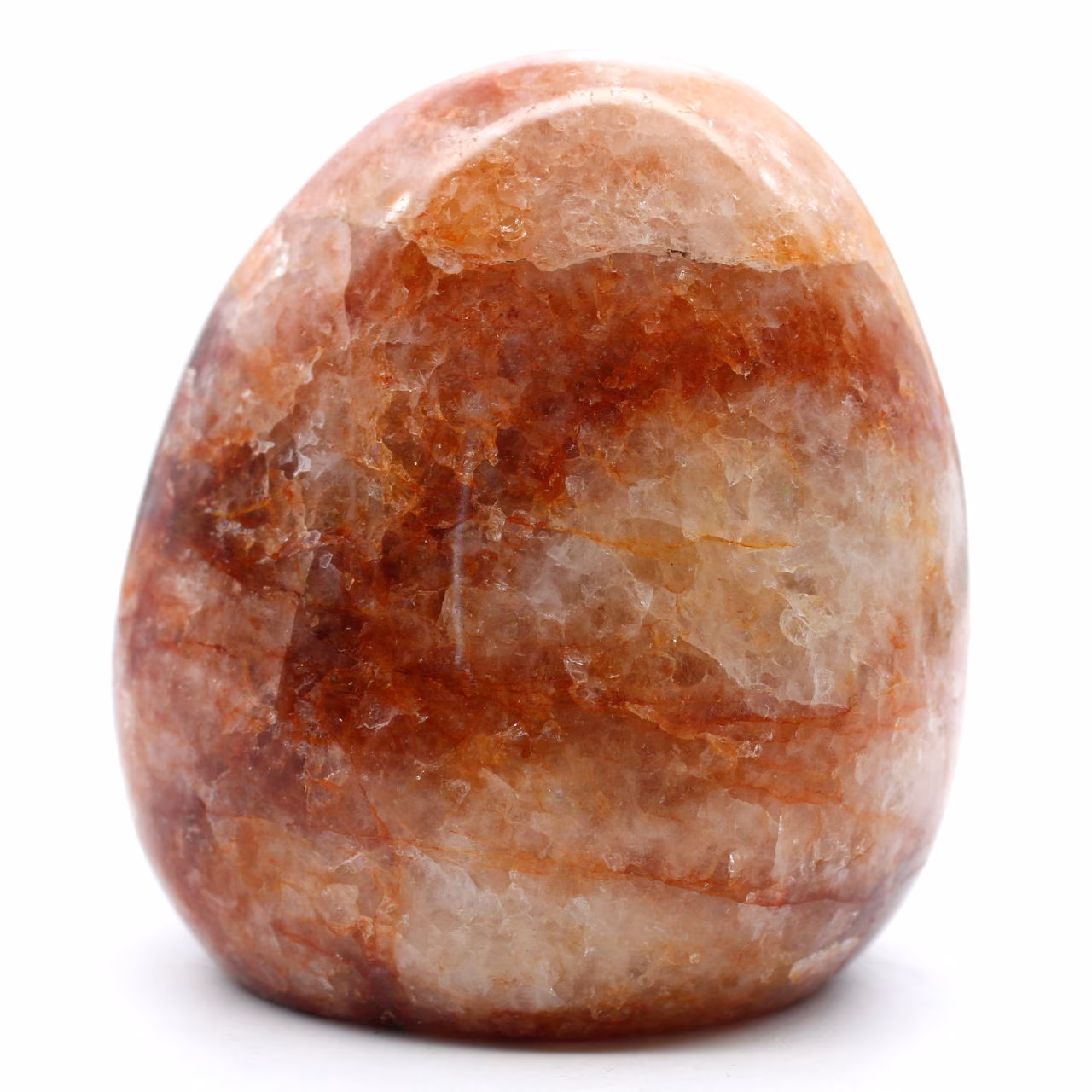 Pierre polie en quartz rouge